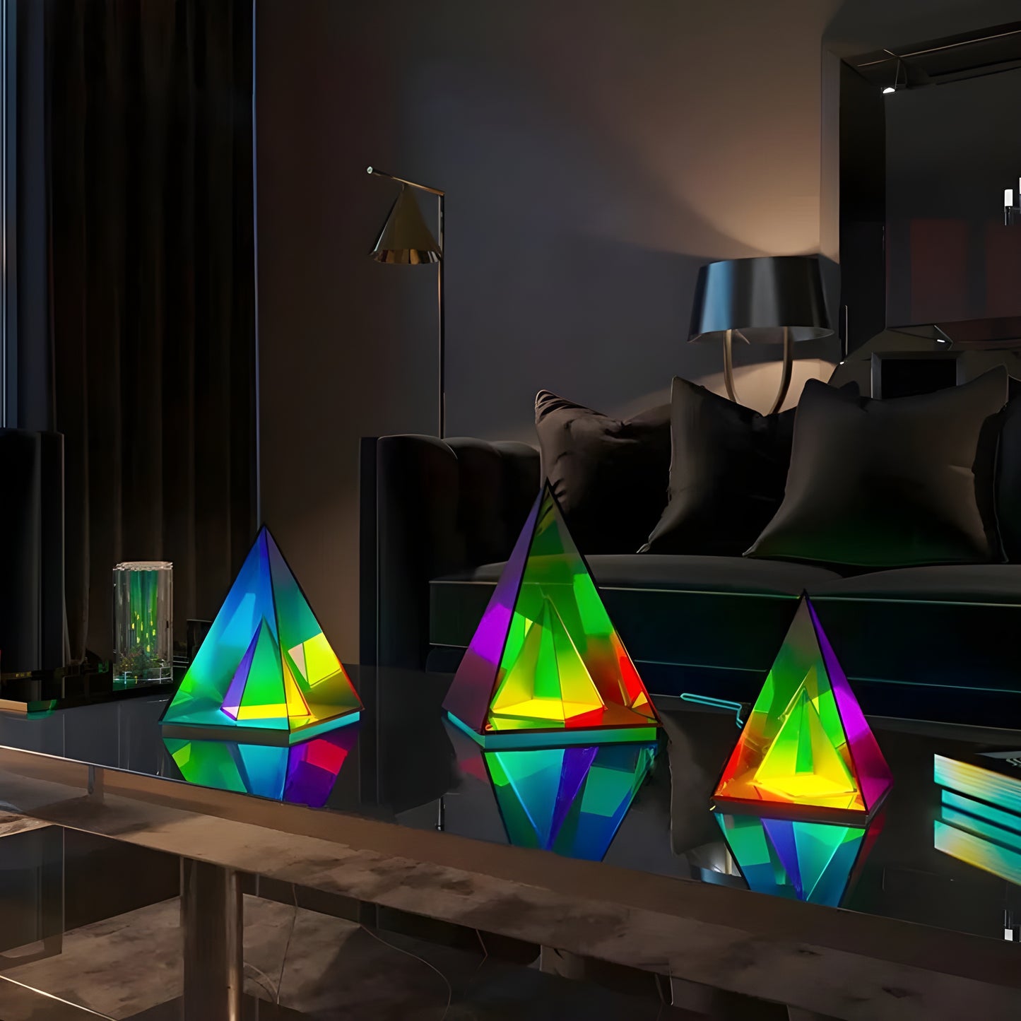 iLED 3D RGB Pyramid Night Light - iLED My Store