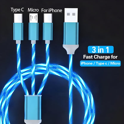 iLED Glowing 3-in-1 Cable Charger - iLED My Store