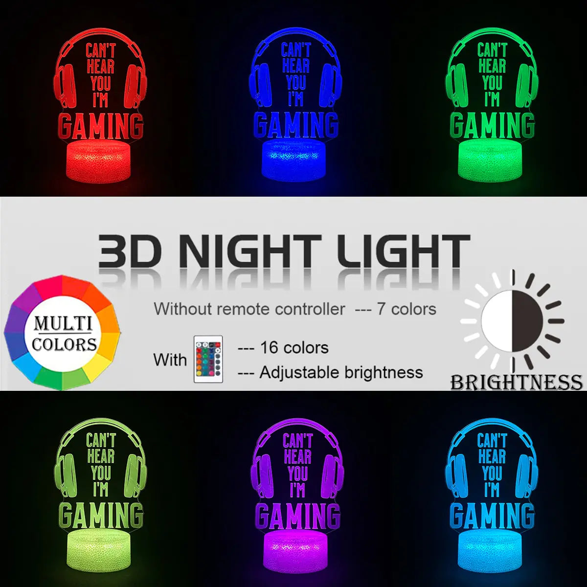 iLED 3D RGB Gaming Lamp - iLED My Store